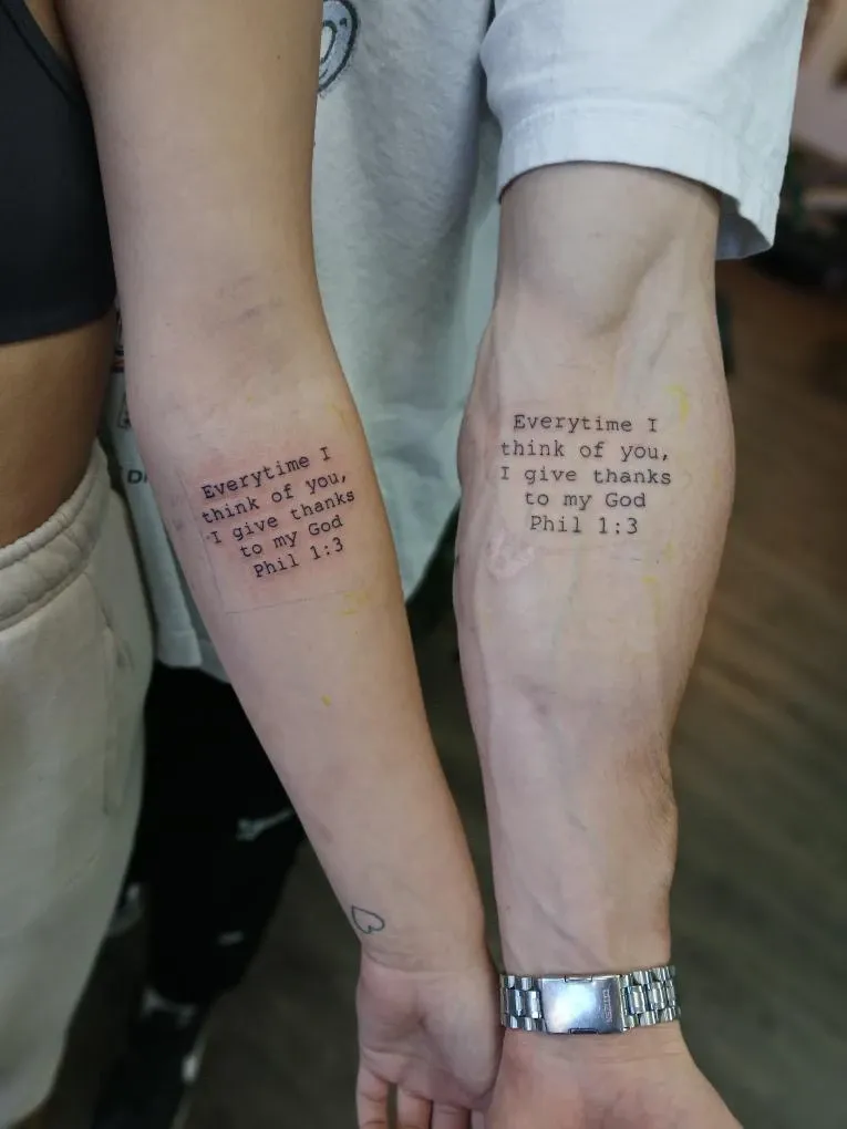 Fine line lettering tattoo on the inner arm, Phantom Avenue Edmonton