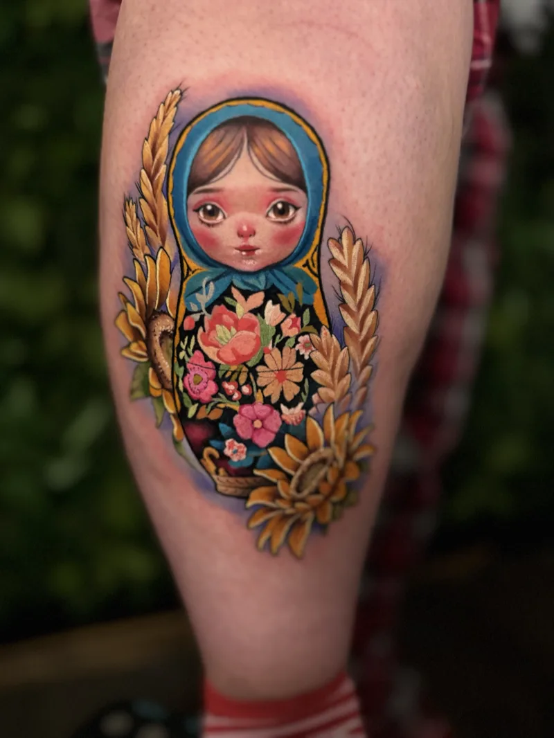 Dynamic full-colour custom tattoo by Juan Del Pino at Phantom Avenue, Edmonton