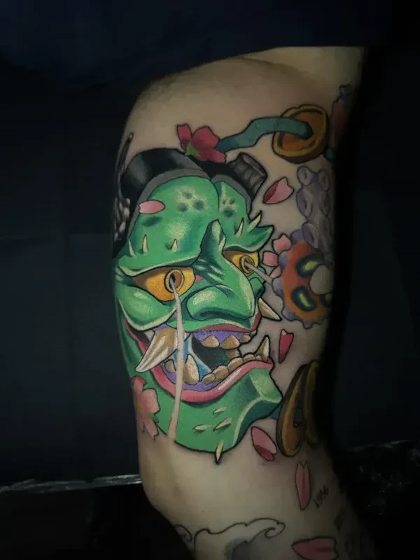 Neo-traditional colour tattoo by Juan Del Pino at Phantom Avenue, Edmonton