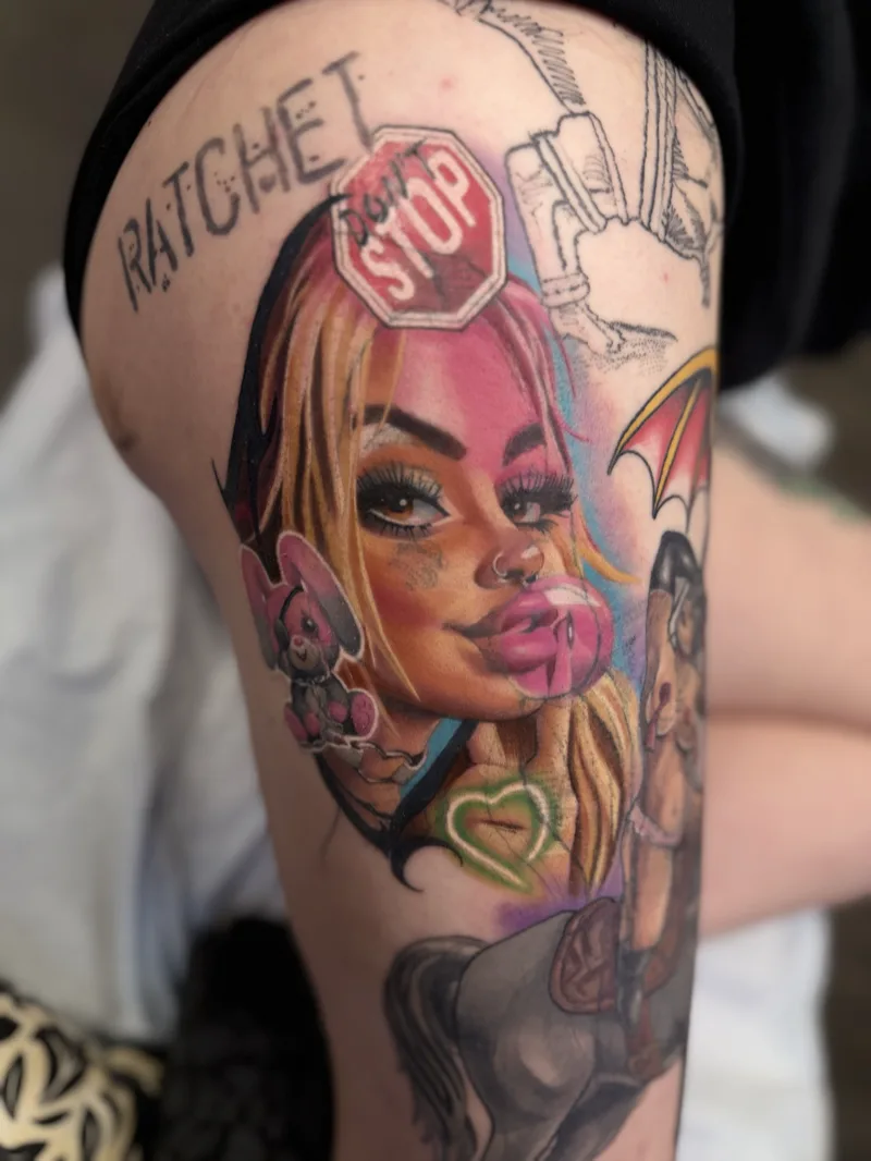 Colour tattoo by Juan Del Pino at Phantom Avenue Edmonton